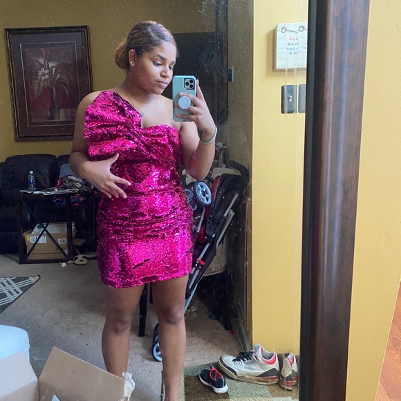 House of CB, Pink sequin dress